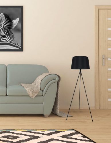 מנורת רצפה מעוצבת דגם מורן קטן בצבע שחור