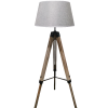 מנורת עמידה מעוצבת משי בצבע אפור