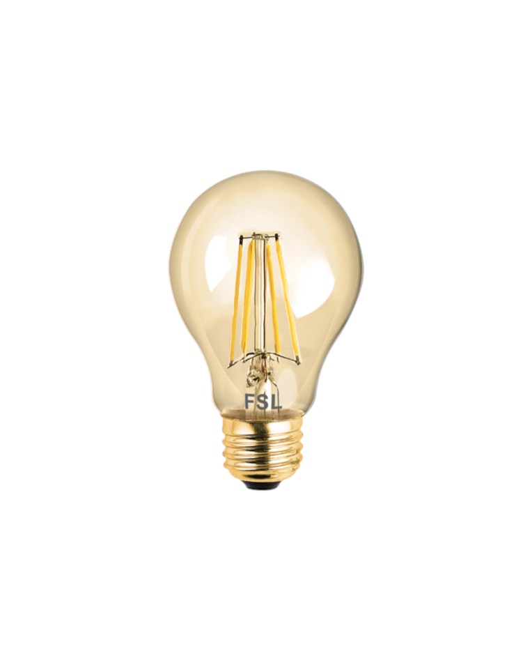 FS-A60-10W-FAM-DM נורת פילמנט אמבר 10W לד A60 בסיס E27 – תמונה 1