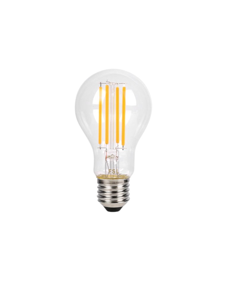 FS-A60-8W-FAM-CL נורת פילמנט שקופה 8W לד A60 בסיס E27 – תמונה 1
