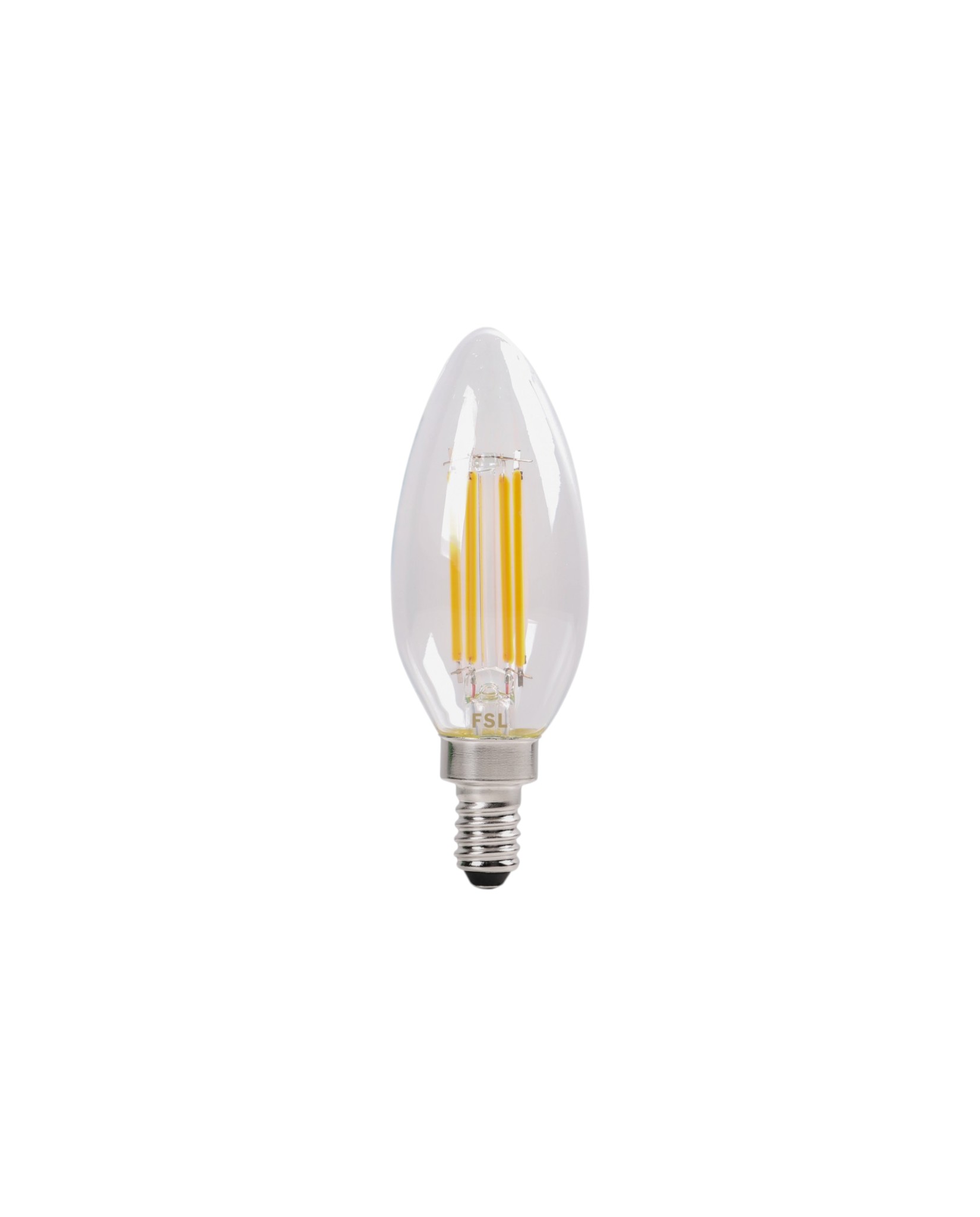 FS-C35-5W-FAM-CL נורת פילמנט שקופה 5W לד נר C35 בסיס E14 – תמונה 1
