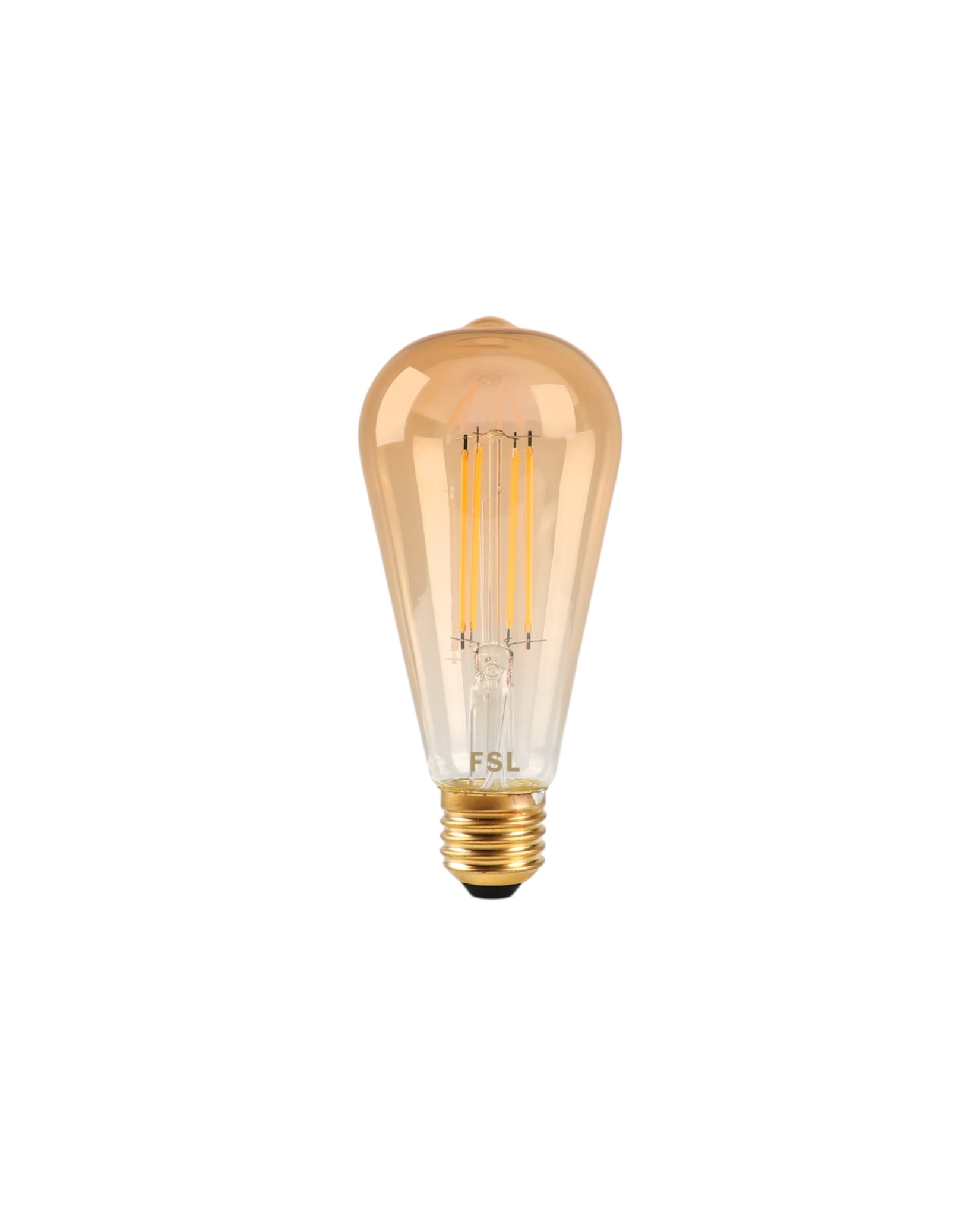 FS-ST19-8W-FAM-AM נורת פילמנט אמבר 8W לד אגס ST19 בסיס E27 – תמונה 1
