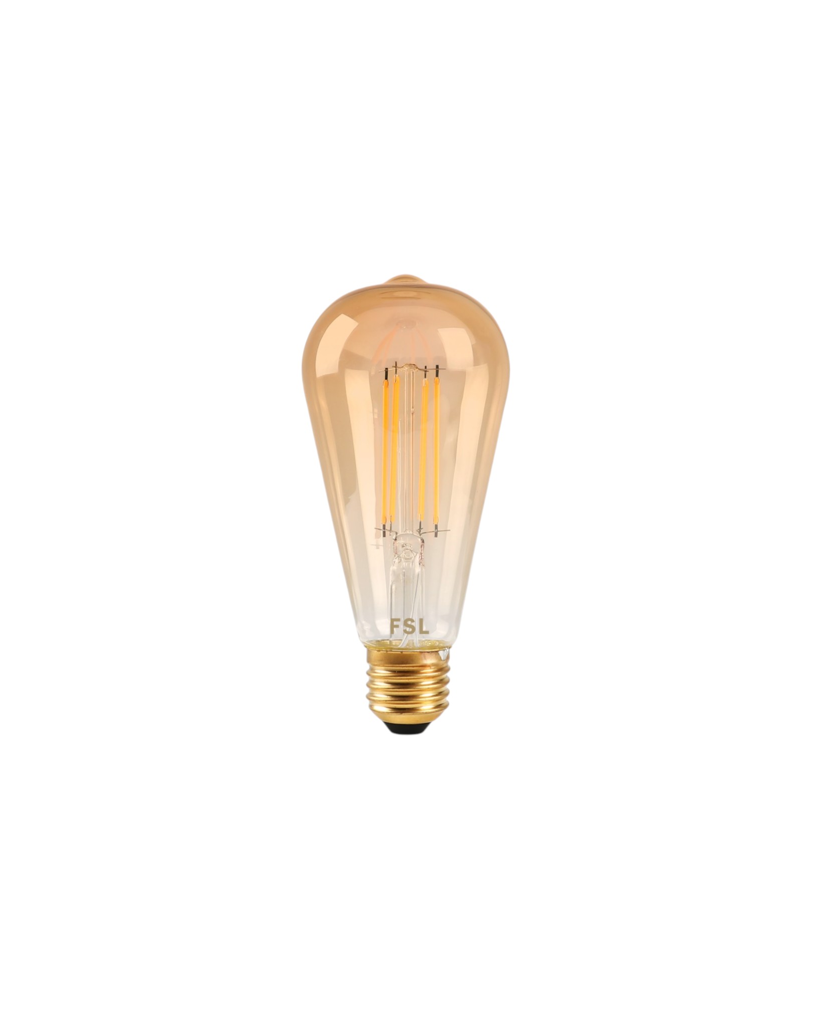 FS-ST21-8W-FAM-AM נורת פילמנט אמבר 8W לד אגס ST21 בסיס E27 – תמונה 1