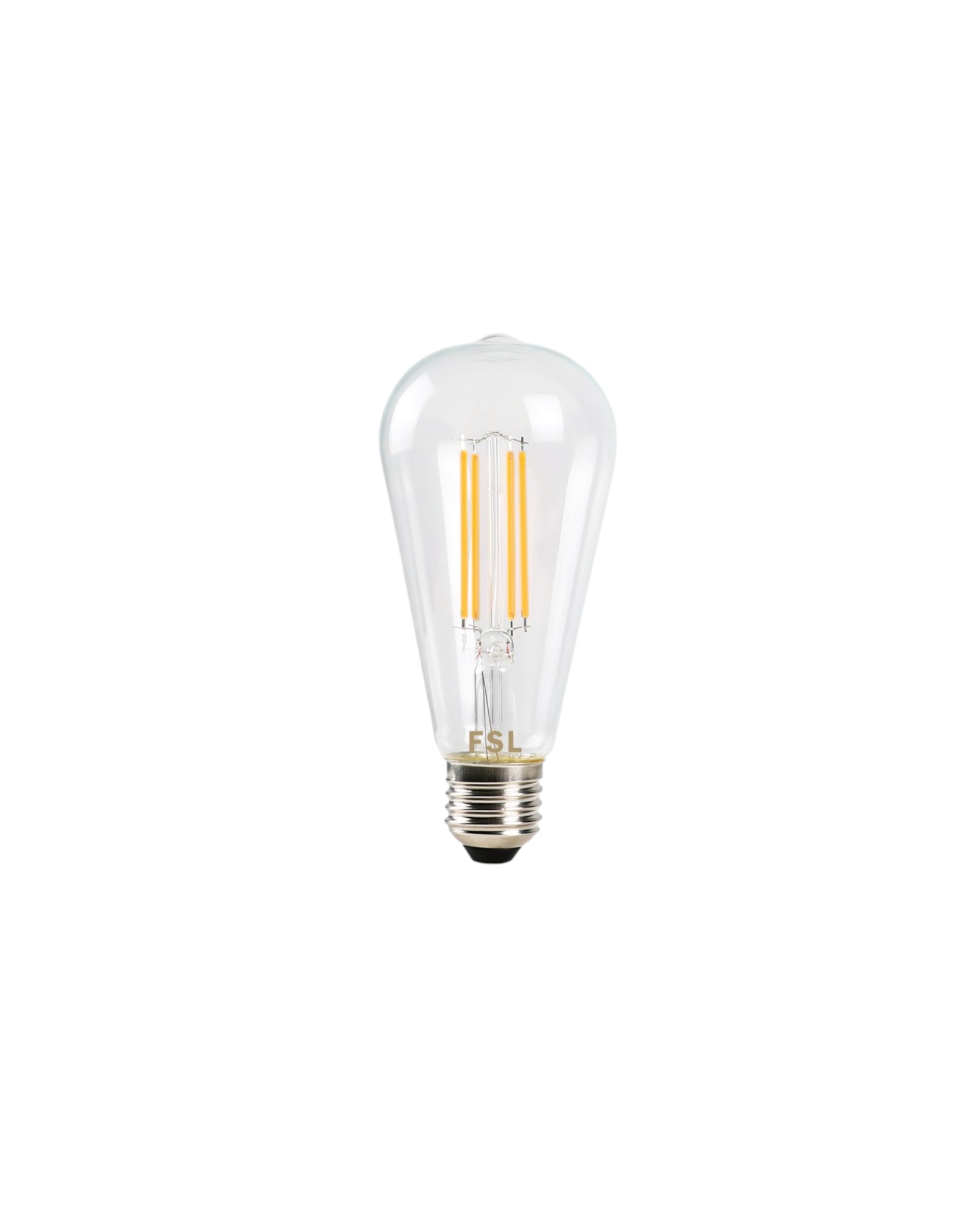 FS-ST21-8W-FAM-CL נורת פילמנט שקופה 8W לד אגס ST21 בסיס E27 – תמונה 1