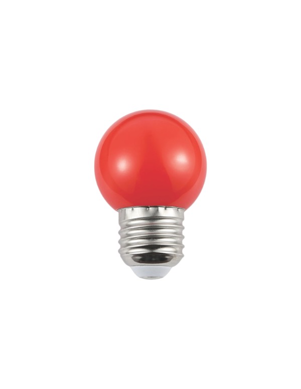OM-G45-3W-R-E27 נורת לד כדור 3W G45 אור אדום OMEGA E27 – תמונה 1