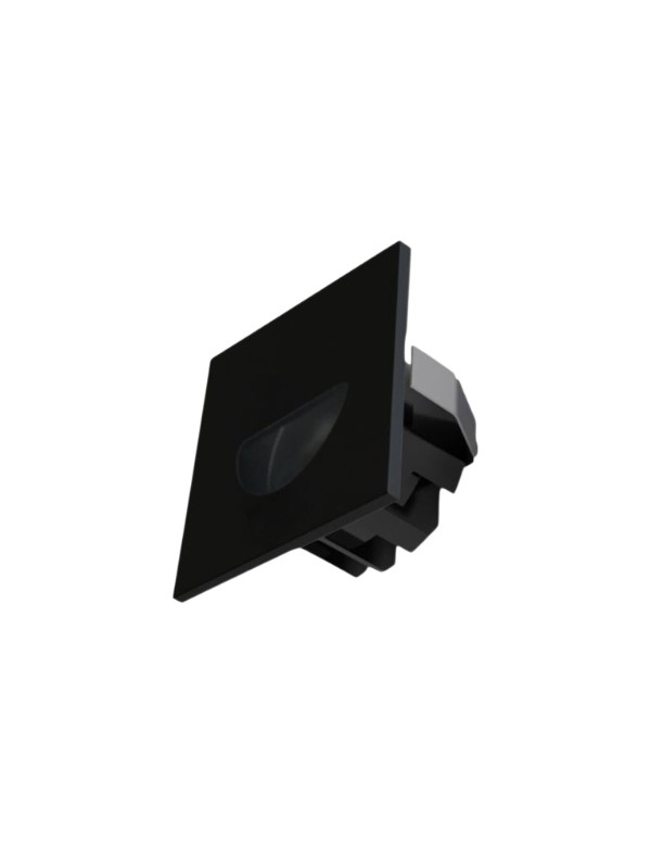OM-OR-BLANK-SQ-BK גוף תאורה שקוע קיר OR פנים דגם 3W BLANK שחור – תמונה 1