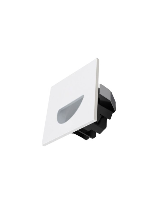 OM-OR-BLANK-SQ-WH גוף תאורה שקוע קיר OR פנים דגם 3W BLANK לבן – תמונה 1