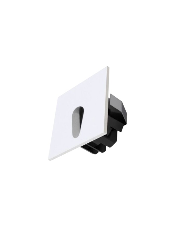 OM-OR-CONE-SQ-WH-base גוף תאורה שקוע קיר 3W CONE לבן – תמונה 1