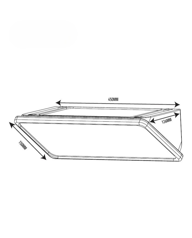 OM-TREO-70W-GY-CCT_SKECH צמוד קיר TREO CCT אפור – תמונה 5