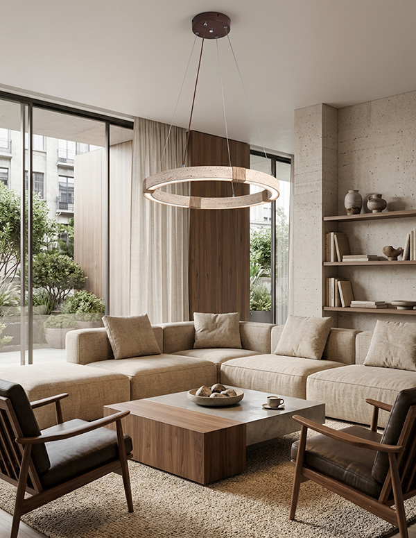 Ombra-36W-5 Ombra גוף תלוי טרוורטין 36W CCT – תמונה 2
