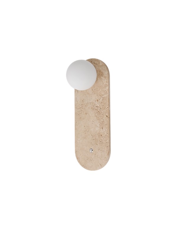 Vetro-G9-1 Vetro גוף תאורה צמוד קיר זכוכית וטרוורטין G9 – תמונה 1